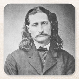 Marshal Wild Bill Hickok Old West Gunfighter Square Paper Coaster