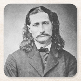 Marshal Wild Bill Hickok Old West Gunfighter Square Paper Coaster