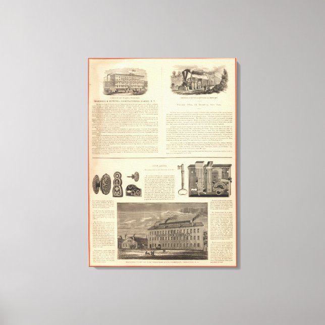 Marshall and Wendell, Manufacturers Canvas Print (Front)