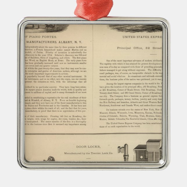 Marshall and Wendell, Manufacturers Metal Ornament (Front)