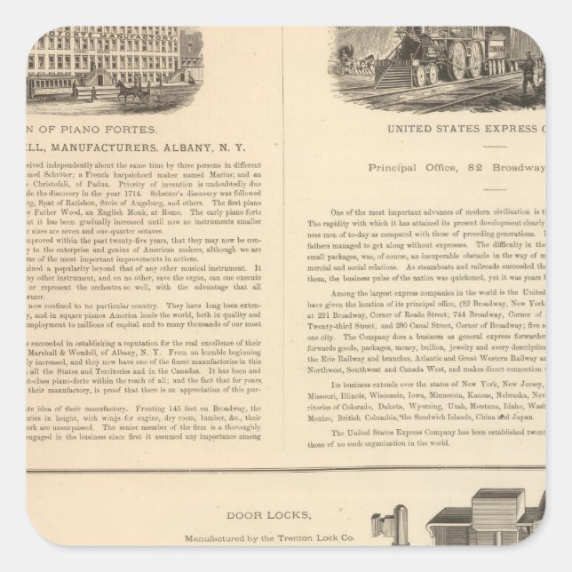 Marshall and Wendell, Manufacturers Square Sticker (Front)