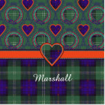 Marshall clan Plaid Scottish kilt tartan Photo Sculpture Button<br><div class="desc">The real Scottish tartan. The Marshall family uses the Sutherland tartan.</div>