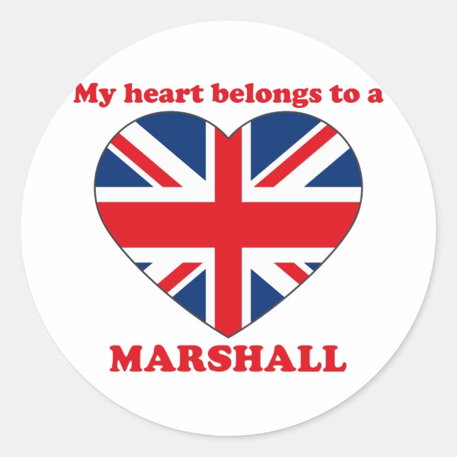 Marshall Classic Round Sticker (Front)