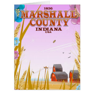 Marshall County '1836' Indiana travel poster.