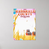 Marshall County '1836' Indiana travel poster.