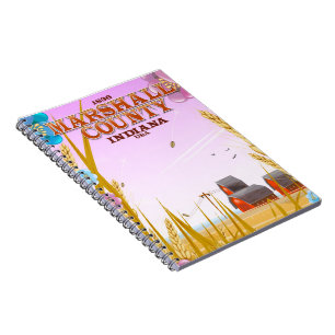 Marshall County '1836' Indiana travel poster. Notebook