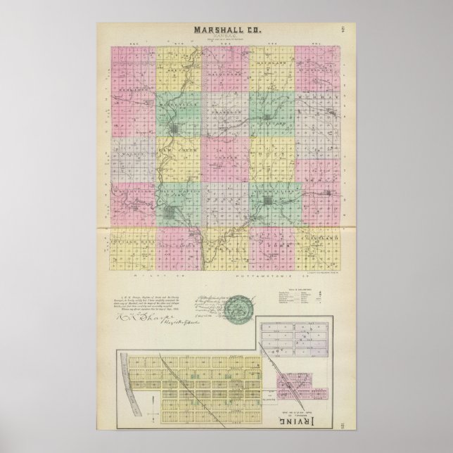 Marshall County and Irving, Kansas Poster (Front)