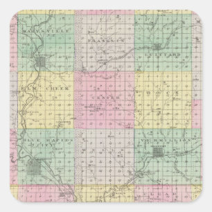 Marshall County and Irving, Kansas Square Sticker