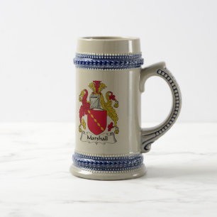Marshall Family Crest Beer Stein