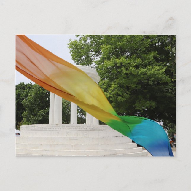 Marshall Fountain Rainbow Pride Postcard (Front)