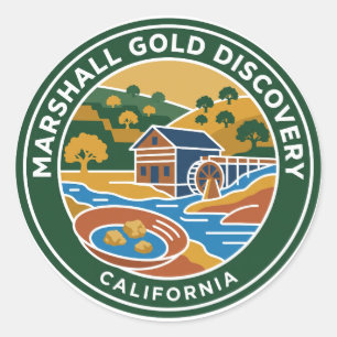 Marshall Gold Discovery State Historic Park Classic Round Sticker