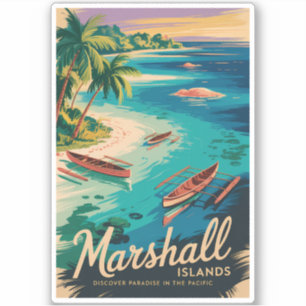 Marshall Islands Coast Illustration Travel Art