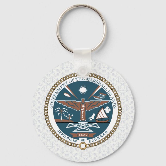 Marshall Islands Coat of Arms detail Keychain (Front)