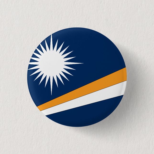 Marshall Islands Flag 1 Inch Round Button (Front)