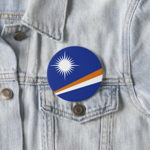 Marshall Islands flag 3 Inch Round Button