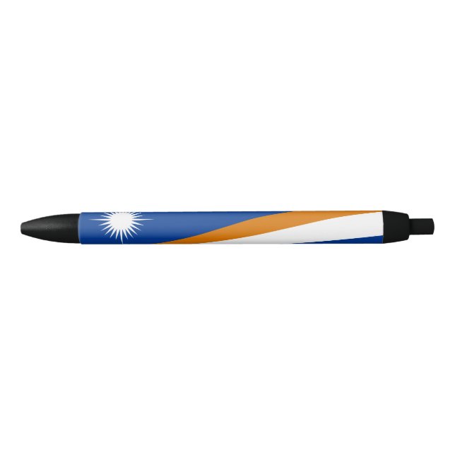 Marshall Islands Flag Black Ink Pen (Front)
