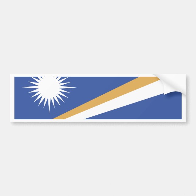 Marshall Islands Flag Bumper Sticker (Front)