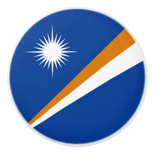 Marshall Islands Flag Ceramic Knob