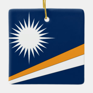 Marshall Islands Flag  Ceramic Ornament