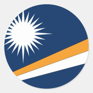 Marshall Islands Flag Classic Round Sticker