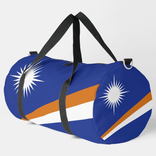 Marshall Islands flag Duffle Bag (Left Corner)
