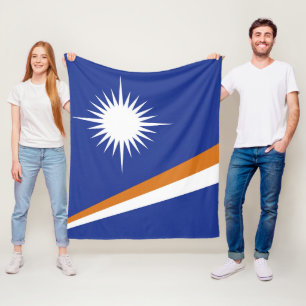 Marshall Islands flag Fleece Blanket