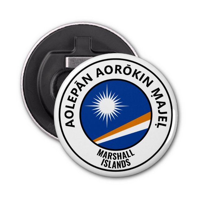 Marshall Islands Flag Gorgeous Patriotic Bottle Bottle Opener (Front)