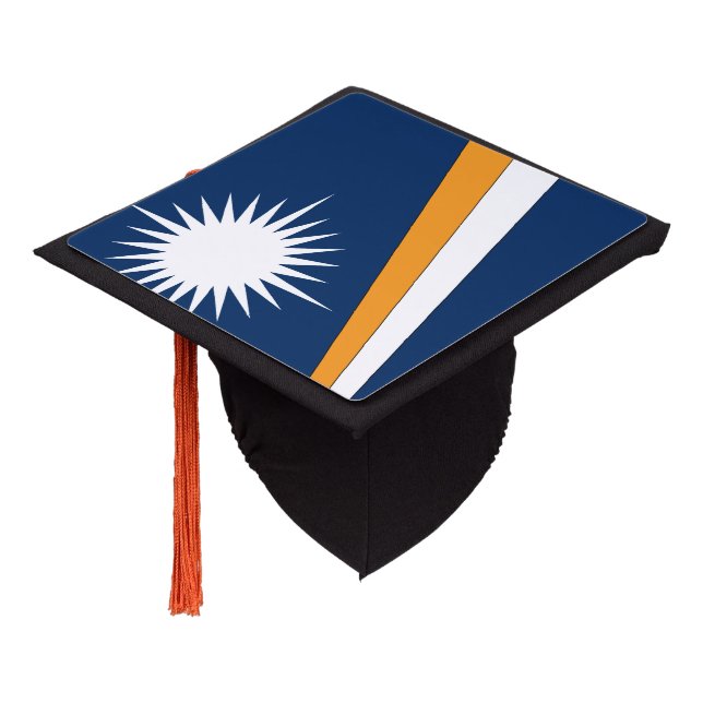 Marshall Islands Flag Graduation Cap Topper (Angled)