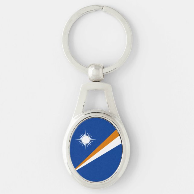 Marshall Islands Flag Keychain (Front)