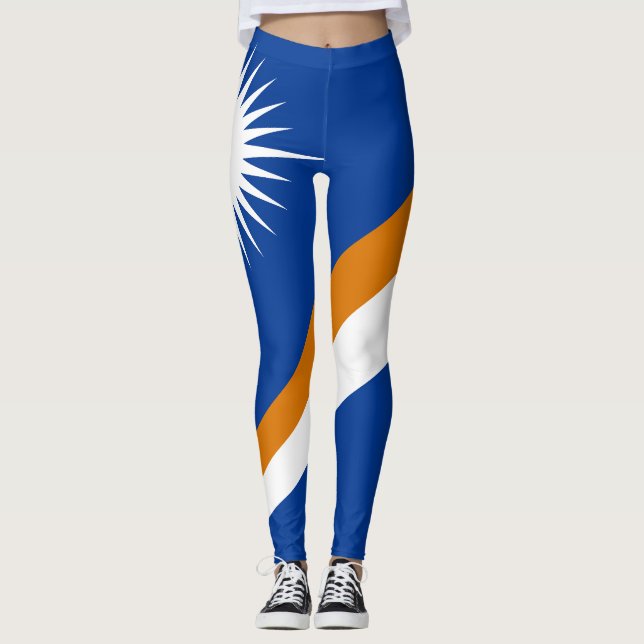 Marshall Islands Flag Leggings (Front)