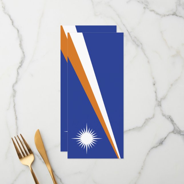 Marshall Islands flag Menu (Front/Back In Situ)