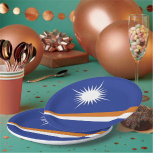 Marshall Islands flag Paper Plate