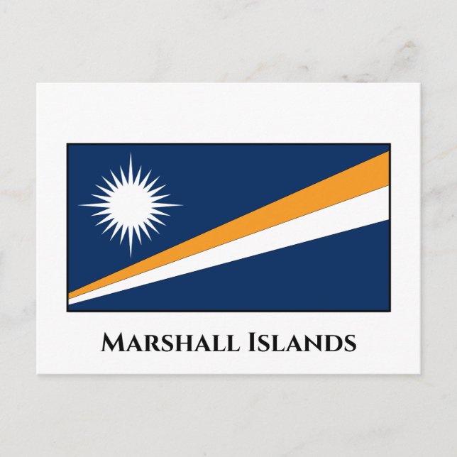 Marshall Islands Flag Postcard (Front)