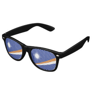 Marshall Islands flag Retro Sunglasses