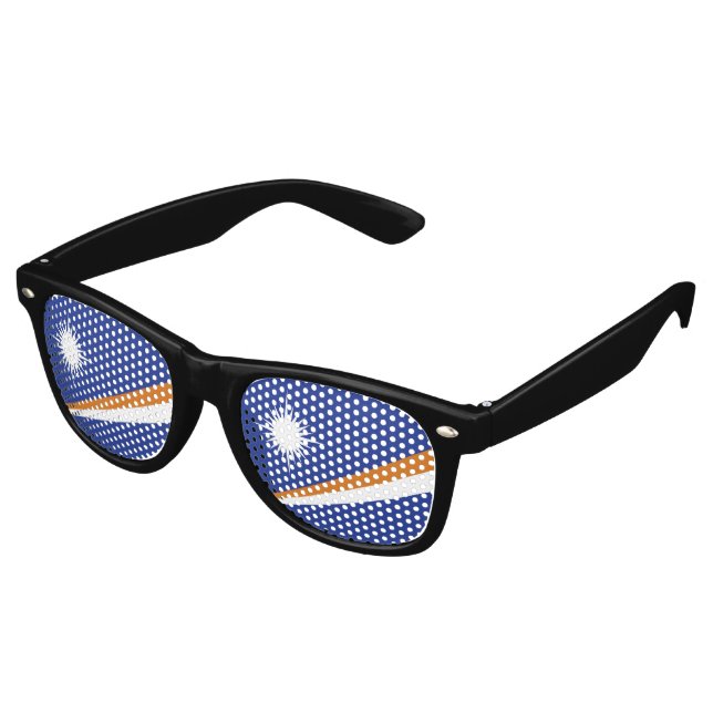 Marshall Islands flag Retro Sunglasses (Angled)