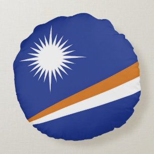 Marshall Islands flag Round Pillow