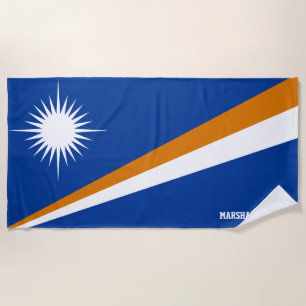 Marshall Islands Flag Splendid Patriotic Beach Towel