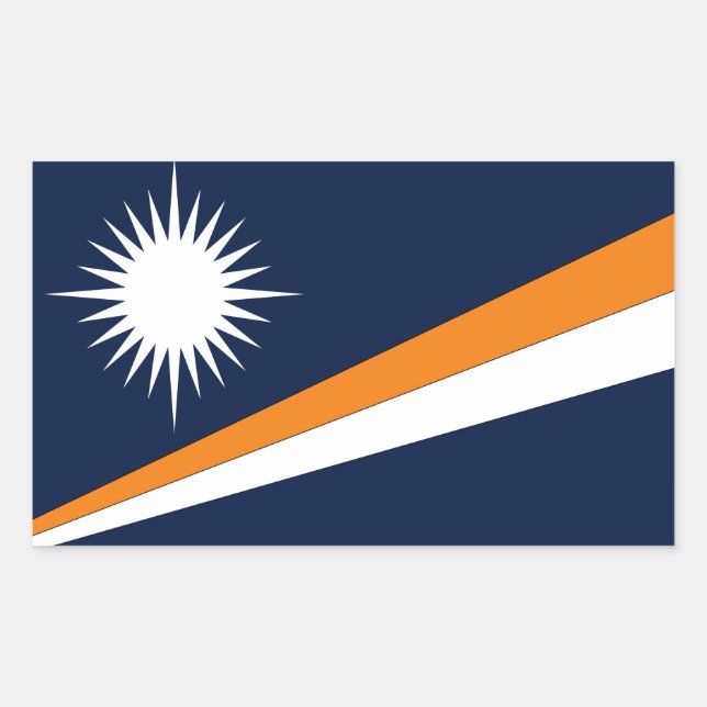Marshall Islands Flag Sticker (Front)