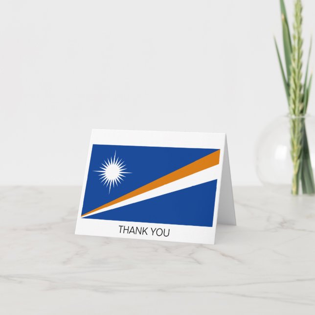 Marshall Islands Flag Thank You Card (Front)