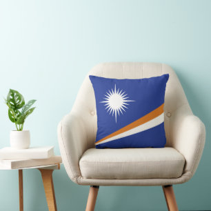 Marshall Islands flag Throw Pillow