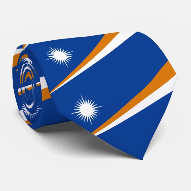 Marshall Islands Flag Tie (Rolled)