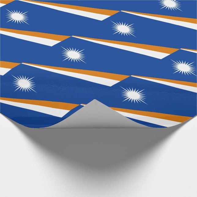 Marshall Islands Flag Wrapping Paper (Corner)