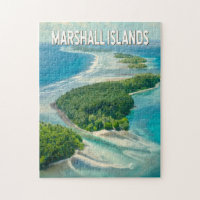 Marshall Islands Illustration Travel Art Vintage