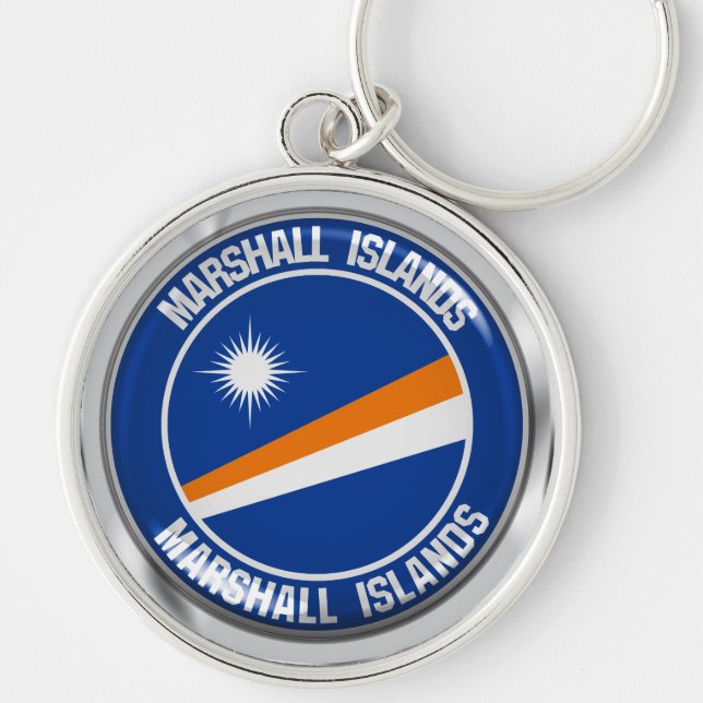 Marshall Islands Round Emblem Keychain (Front)