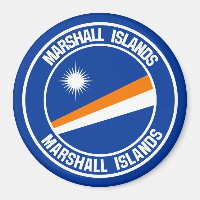 Marshall Islands Round Emblem Magnet (Front)