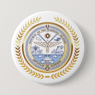 Marshall Islands Seal 3 Inch Round Button