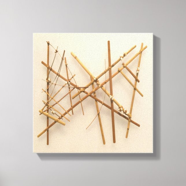 Marshall Islands Stick Navigation Chart Canvas Print (Front)