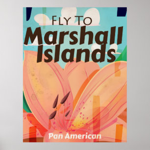 Marshall Islands vintage travel poster