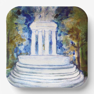 Marshall Michigan Fountain Paper Plate