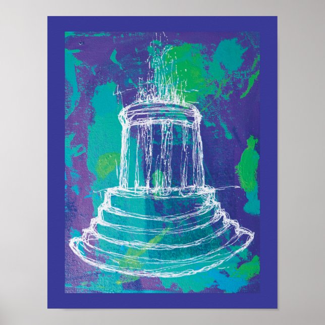 Marshall Michigan Fountain                         Poster (Front)